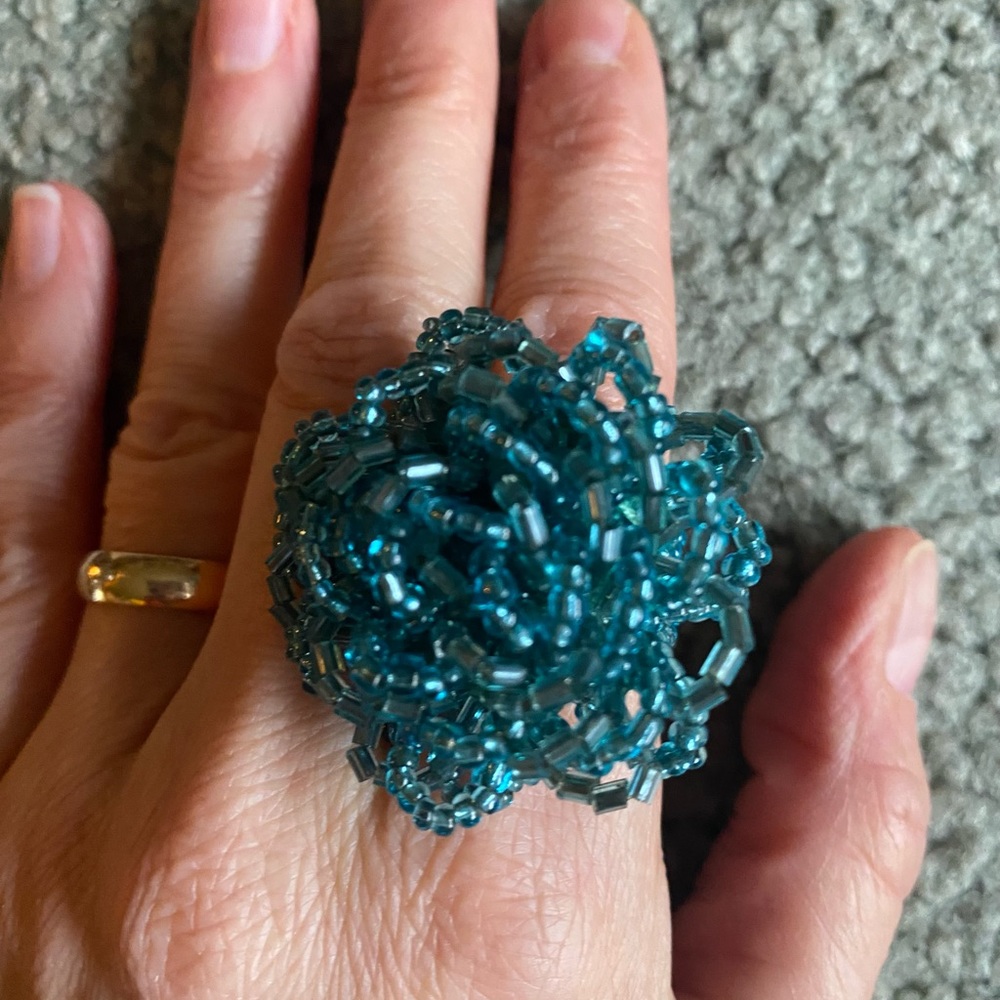 Handmade beaded ring